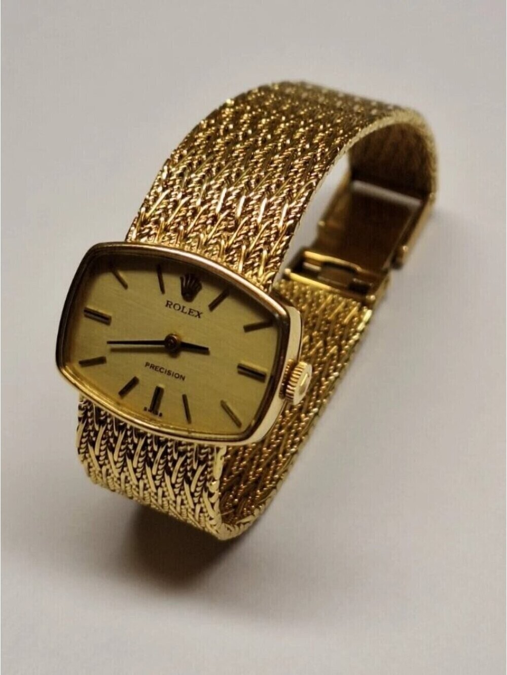VINTAGE~ROLEX~LADIES DRESS WATCH~PRECISION~SOLID 18K YELLOW GOLD~GREAT CONDITION - Picture 2 of 16
